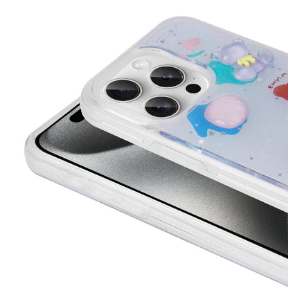 Apple iPhone 15 Pro Max Kılıf Kabartma Figürlü Parlak Zore Minimini Silikon Kapak Pembe