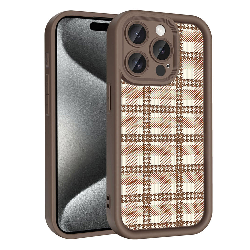 Apple iPhone 15 Pro Max Kılıf Kamera Korumalı Baskılı Arka Yüzey Zore Klas Kapak Beyaz