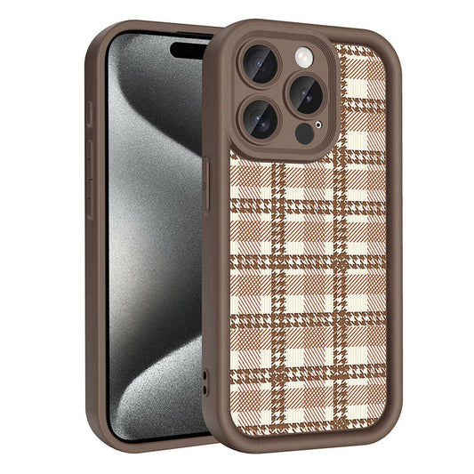 Apple iPhone 15 Pro Max Kılıf Kamera Korumalı Baskılı Arka Yüzey Zore Klas Kapak Açık Kahve