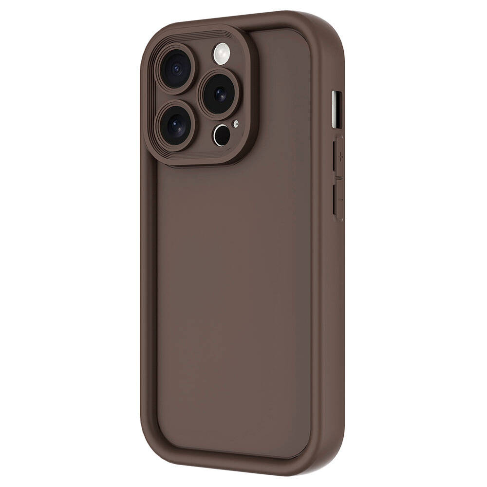 Apple iPhone 15 Pro Max Kılıf Kamera Korumalı Zore Ananas Kapak Mürdüm