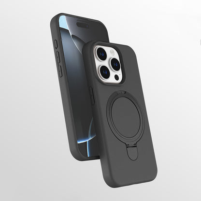 Apple iPhone 15 Pro Max Kılıf M-safe Şarj Özellikli Standlı Zore Samara Kapak Lila