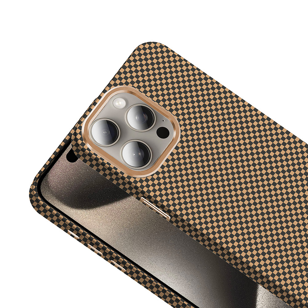 Apple iPhone 15 Pro Max Kılıf M-safe Şarj Özellikli Karbon Fiber Görünümlü Zore Gros Kapak Siyah