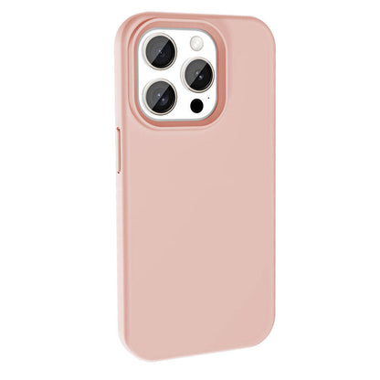 Apple iPhone 15 Pro Max Kılıf M-safe Şarj Özellikli Sıvı Teknolojili Silinebilir Sert Zore Kivi Kapak Pembe