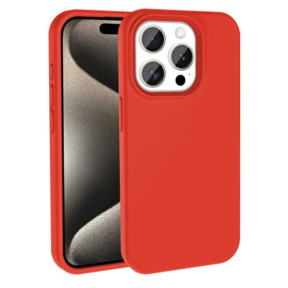 Apple iPhone 15 Pro Max Kılıf M-safe Şarj Özellikli Sıvı Teknolojili Silinebilir Sert Zore Kivi Kapak Pembe