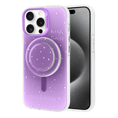 Apple iPhone 15 Pro Max Kılıf M-safe Şarj Özellikli Tak-Çıkar Pop Soketli Zore Tiktok Kapak Turuncu