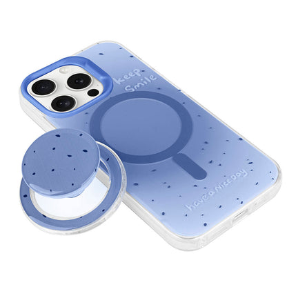 Apple iPhone 15 Pro Max Kılıf M-safe Şarj Özellikli Tak-Çıkar Pop Soketli Zore Tiktok Kapak Turuncu