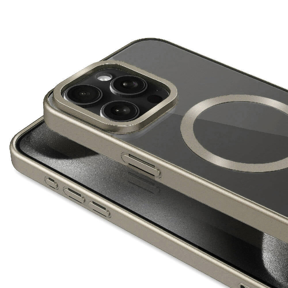 Apple iPhone 15 Pro Max Kılıf Mat Tasarımlı M-safe Wireless Şarj Özellikli Zore Mat Setro Kapak Siyah