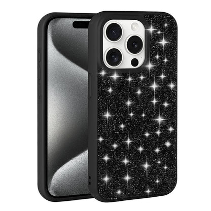 Apple iPhone 15 Pro Max Kılıf Parlak Taşlı Tasarım Zore Pırlanta Kapak Lila