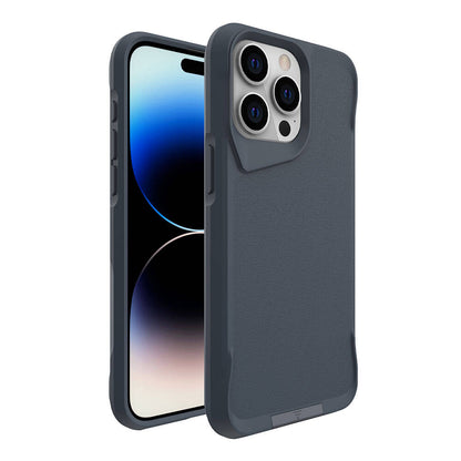 Apple iPhone 15 Pro Max Kılıf Zore Airbag Kenarlı T-Max Mat Standlı Kapak Gri