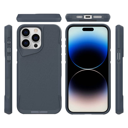 Apple iPhone 15 Pro Max Kılıf Zore Airbag Kenarlı T-Max Mat Standlı Kapak Siyah