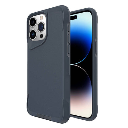 Apple iPhone 15 Pro Max Kılıf Zore Airbag Kenarlı T-Max Mat Standlı Kapak Lacivert