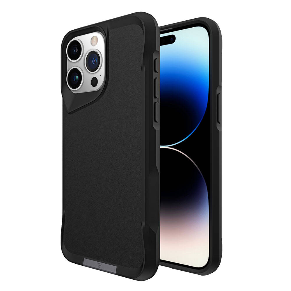 Apple iPhone 15 Pro Max Kılıf Zore Airbag Kenarlı T-Max Mat Standlı Kapak Gri