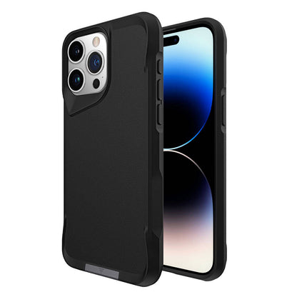 Apple iPhone 15 Pro Max Kılıf Zore Airbag Kenarlı T-Max Mat Standlı Kapak Siyah