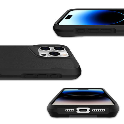 Apple iPhone 15 Pro Max Kılıf Zore Airbag Kenarlı T-Max Mat Standlı Kapak Lacivert