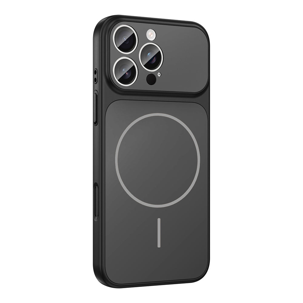 Apple iPhone 15 Pro Max Kılıf Zore M-Safe Şarj Özellikli Kamera Korumalı Formen Kapak Mavi