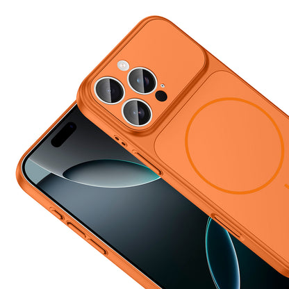 Apple iPhone 15 Pro Max Kılıf Zore M-Safe Şarj Özellikli Kamera Korumalı Formen Kapak Gold