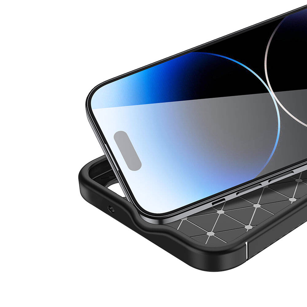 Apple iPhone 15 Pro Max Kılıf Zore Negro Silikon Kapak Siyah