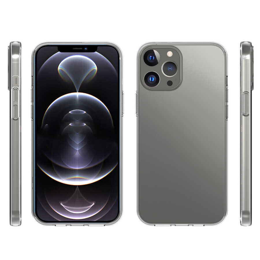 Apple iPhone 15 Pro Max Kılıf Zore Süper Silikon Kapak Renksiz