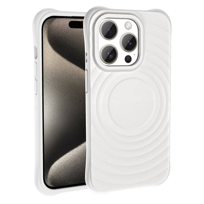 Apple iPhone 15 Pro Max M-safe Şarj Özellikli Airbagli Mat Görünümlü Zore Hepi Kapak Gri