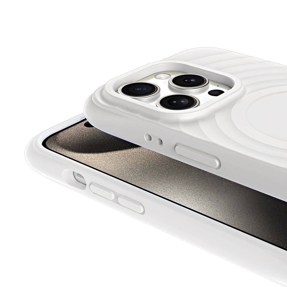 Apple iPhone 15 Pro Max M-safe Şarj Özellikli Airbagli Mat Görünümlü Zore Hepi Kapak Mavi Açık