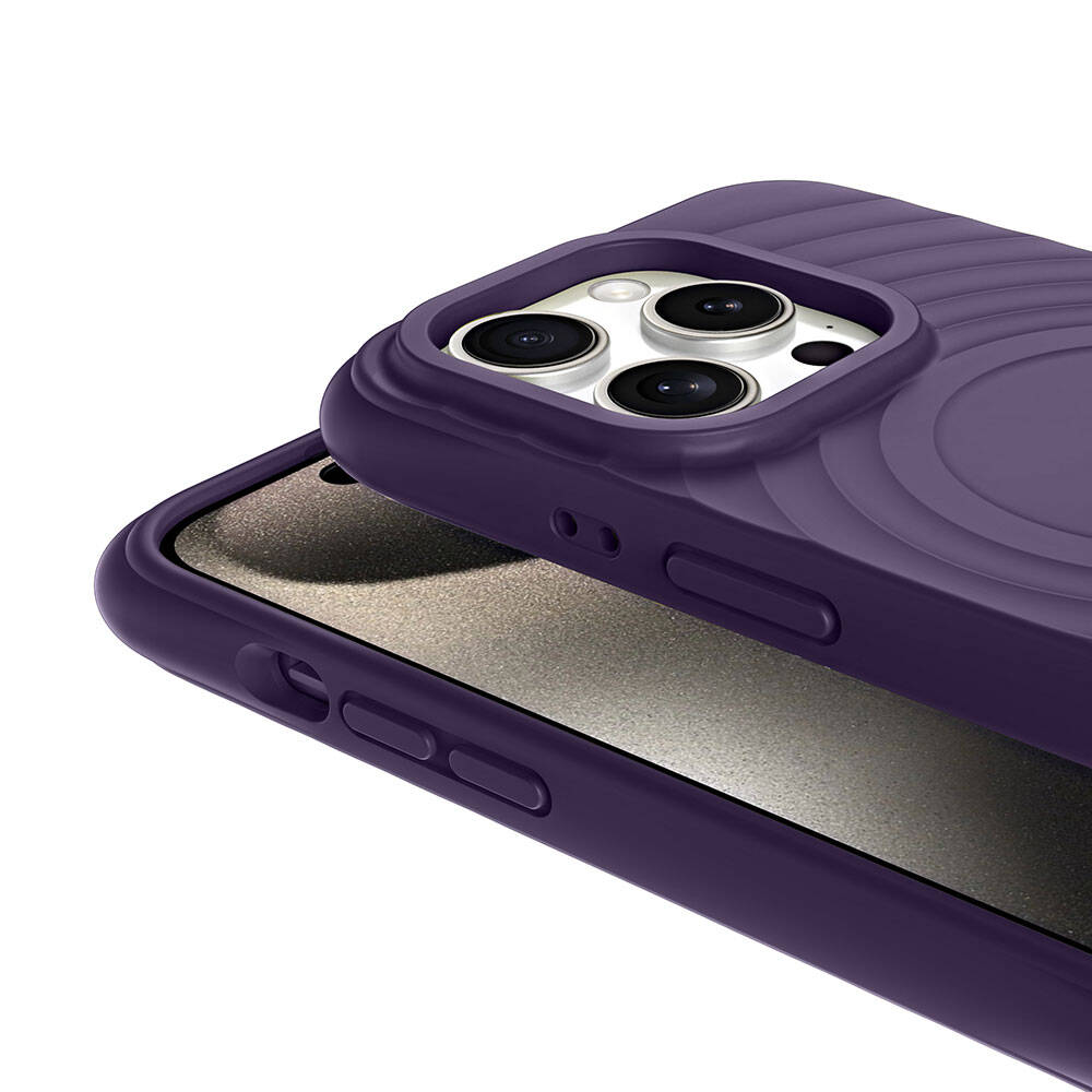 Apple iPhone 15 Pro Max M-safe Şarj Özellikli Airbagli Mat Görünümlü Zore Hepi Kapak Pembe Açık