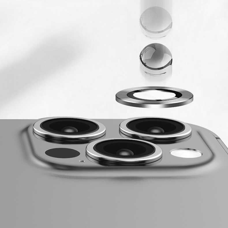 Apple iPhone 15 Pro Max Zore CL-07 Kamera Lens Koruyucu Siyah