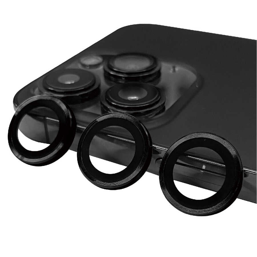 Apple iPhone 15 Pro Max Zore CL-07 Kamera Lens Koruyucu Siyah