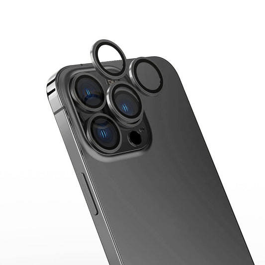 Apple iPhone 15 Pro Max Zore CL-13 Kamera Lens Koruyucu Koyu Gri