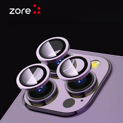 Apple iPhone 15 Pro Zore CL-12 Premium Safir Parmak İzi Bırakmayan Anti-Reflective Kamera Lens Koruyucu Koyu Gri