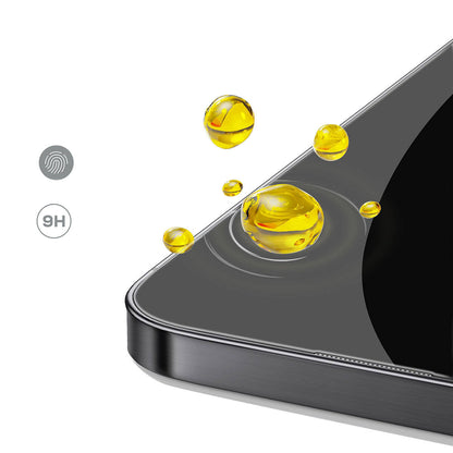 Apple iPhone 15 Pro Zore Rika Premium Privacy Temperli Cam Ekran Koruyucu Siyah