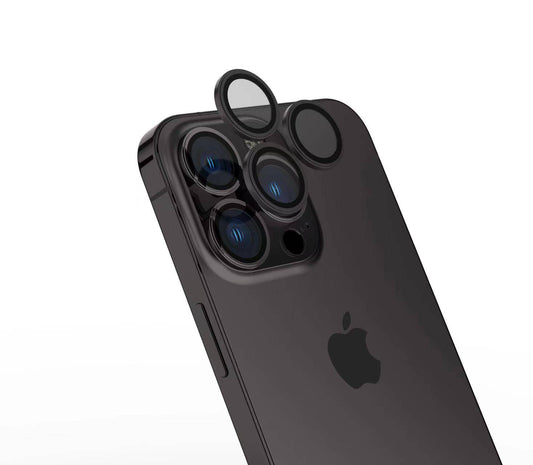 Apple iPhone 15 Pro Zore Safir CL-15 Parmak İzi Bırakmayan Anti-Reflective Kamera Lens Koruyucu Siyah