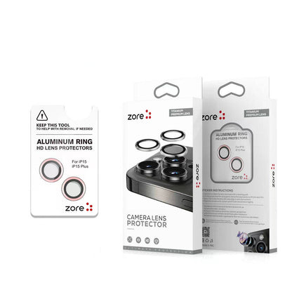 Apple iPhone 15 Zore Safir CL-15 Parmak İzi Bırakmayan Anti-Reflective Kamera Lens Koruyucu Yeşil