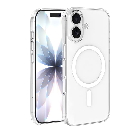 Apple iPhone 16 Kılıf IC Çipli Zore Wireless Şarj Özellikli Şeffaf Orjin Kapak Şeffaf