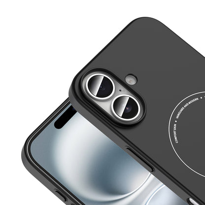 Apple iPhone 16 Kılıf M-Safe Şarj Özellikli Kamera Korumalı Zore Elio Sert PC Kapak