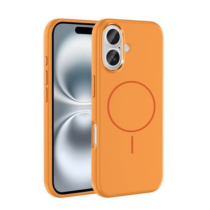 Apple iPhone 16 Kılıf M-Safe Şarj Özellikli Metal Kamera Çerçeveli Zore Edi Silikon Kapak