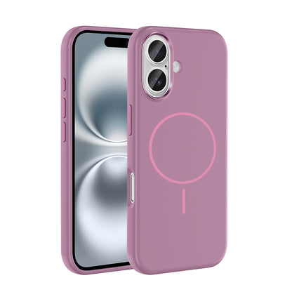 Apple iPhone 16 Kılıf M-Safe Şarj Özellikli Metal Kamera Çerçeveli Zore Edi Silikon Kapak