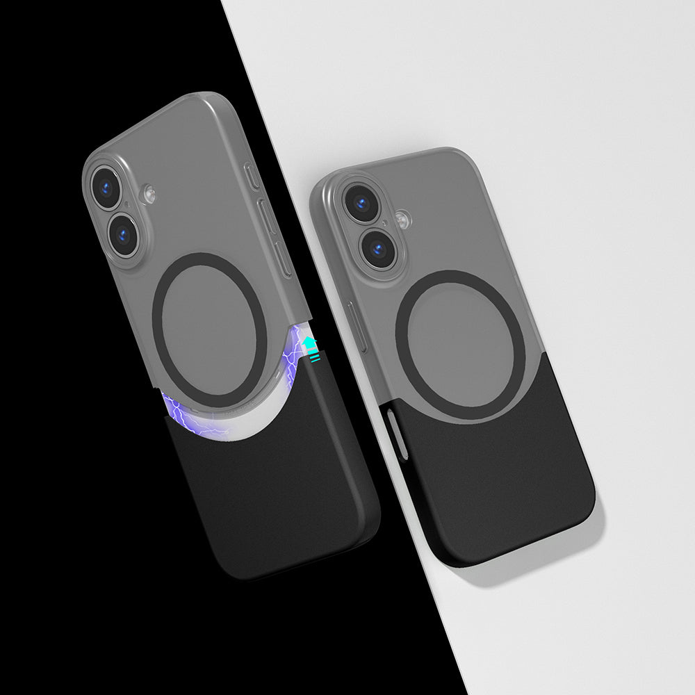 Apple iPhone 16 Kılıf M-Safe Şarj Özellikli Mıknatıslı Zore Duble Kapak