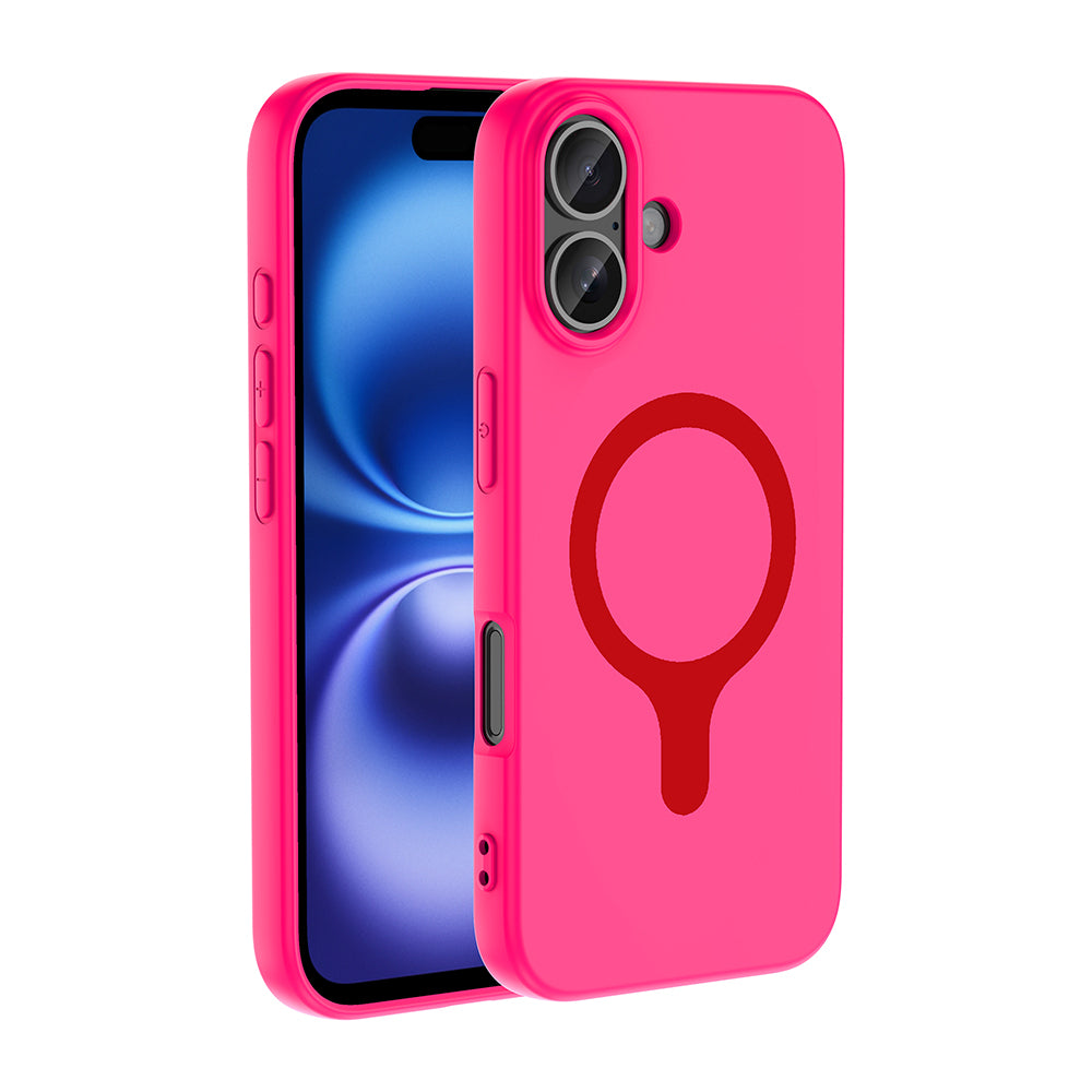 Apple iPhone 16 Kılıf M-Safe Şarj Özellikli Zore Aris Silikon Kapak