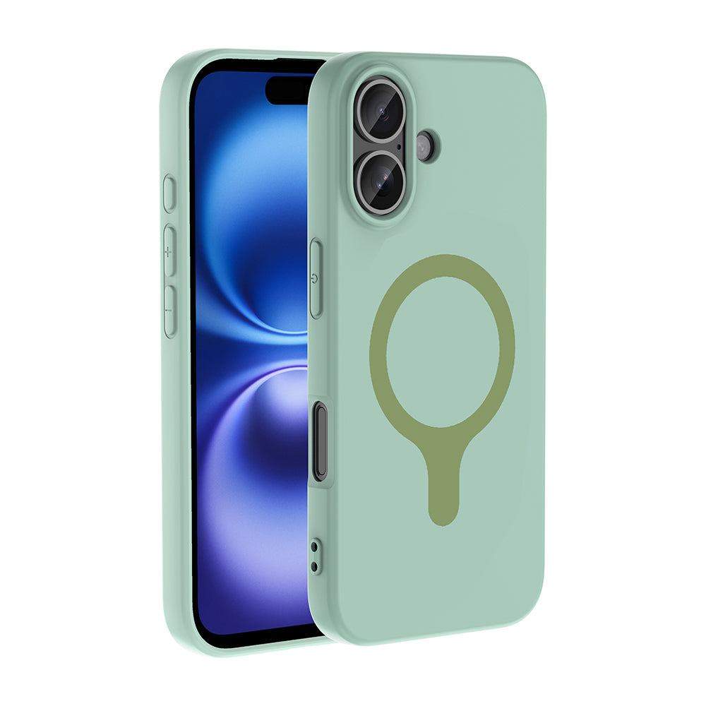 Apple iPhone 16 Kılıf M-Safe Şarj Özellikli Zore Aris Silikon Kapak