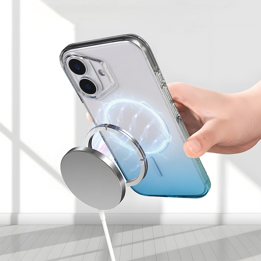 Apple iPhone 16 Kılıf M-Safe Şarj Özellikli Zore Septik Silikon Kapak Siyah