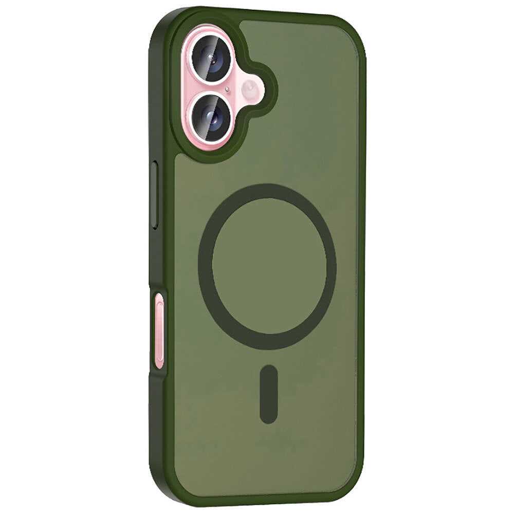 Apple iPhone 16 Kılıf M-safe Şarj Özellikli Mat Arka Yüzey Zore Sio Kapak Lila