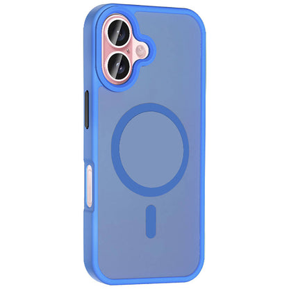 Apple iPhone 16 Kılıf M-safe Şarj Özellikli Mat Arka Yüzey Zore Sio Kapak Gri