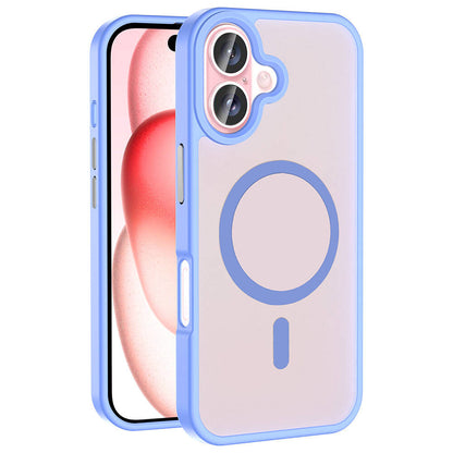 Apple iPhone 16 Kılıf M-safe Şarj Özellikli Mat Arka Yüzey Zore Sio Kapak Lila