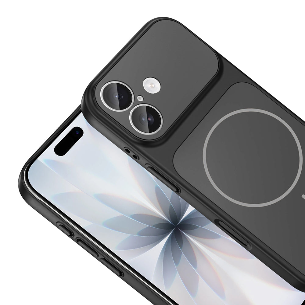 Apple iPhone 16 Kılıf Zore M-Safe Şarj Özellikli Kamera Korumalı Formen Kapak Mavi