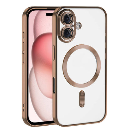 Apple iPhone 16 Plus Kılıf Kamera Korumalı M-safe Wireless Şarj Özellikli Zore Demre Kapak