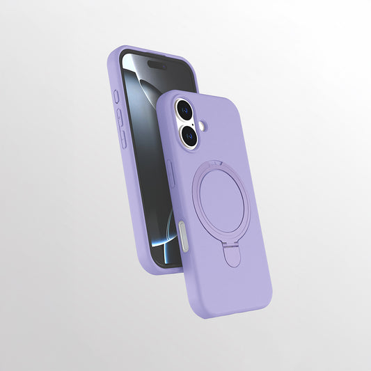 Apple iPhone 16 Plus Kılıf M-safe Şarj Özellikli Standlı Zore Samara Kapak Lila