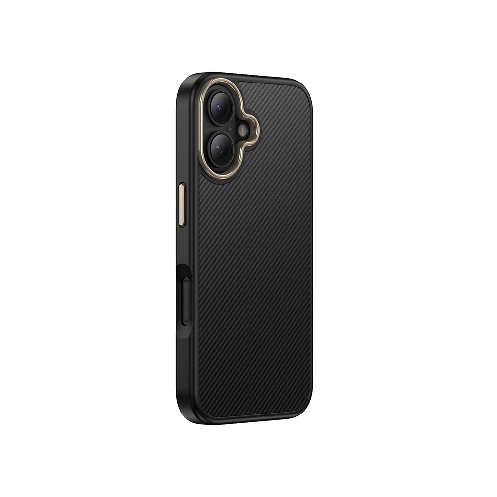 Apple iPhone 16 Plus Kılıf M-safe Şarj Özellikli Karbon Fiber Görünümlü Zore Antina Kapak Gri