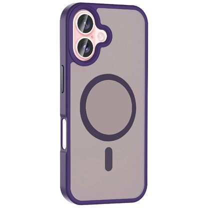 Apple iPhone 16 Plus Kılıf M-safe Şarj Özellikli Mat Arka Yüzey Zore Sio Kapak Lila