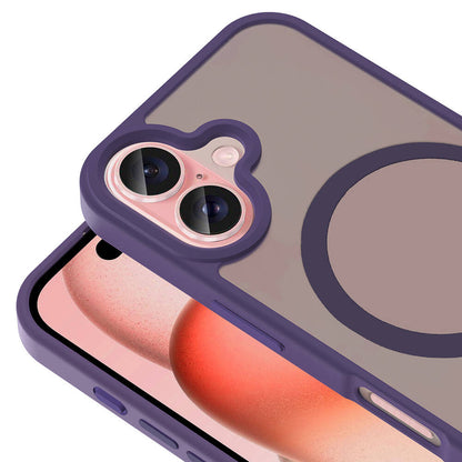 Apple iPhone 16 Plus Kılıf M-safe Şarj Özellikli Mat Arka Yüzey Zore Sio Kapak Açık Yeşil