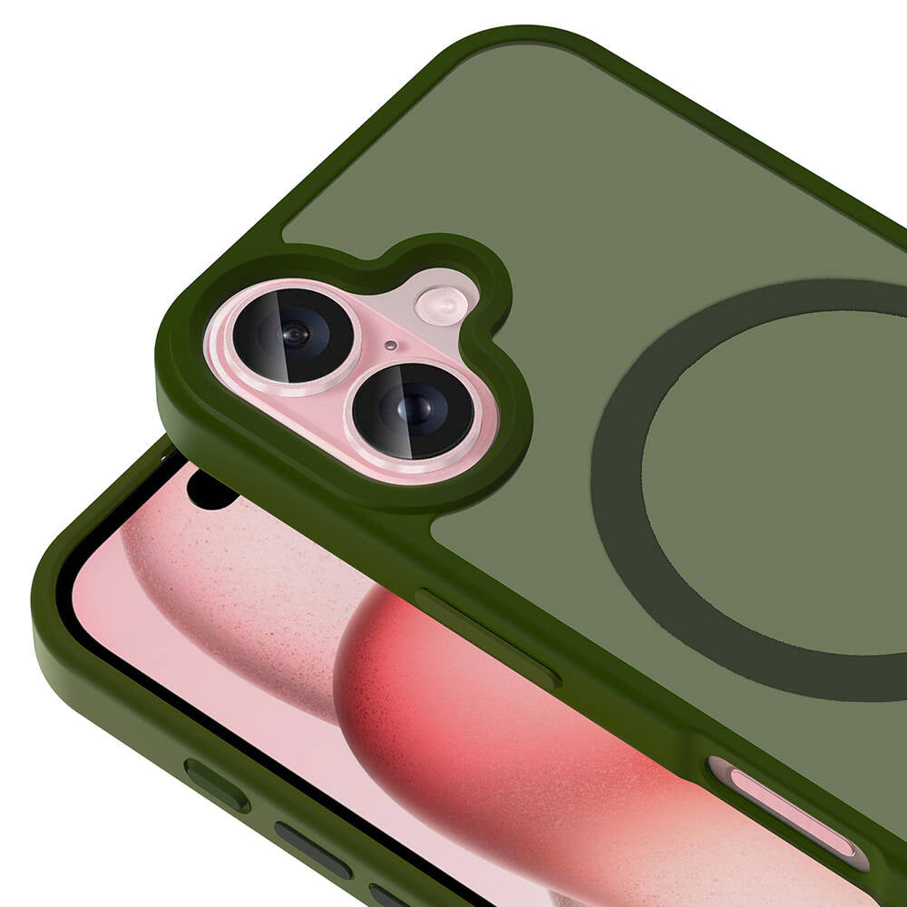 Apple iPhone 16 Plus Kılıf M-safe Şarj Özellikli Mat Arka Yüzey Zore Sio Kapak Sarı